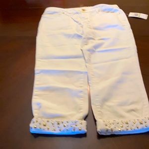 Cream color 100% cotton Micheal Kors Capris